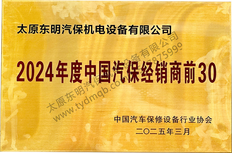 2024年度中国汽保经销商前30